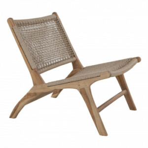 Derby hvilestol i Teaktræ & Polyrattan