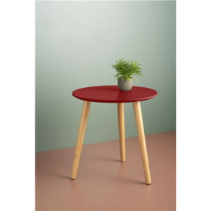 Hjørnebord - Rød Ø40 cm.