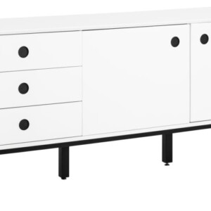 Century Skænk m/2 låger & 3 skuffer, Hvid Laminat (180 cm.)