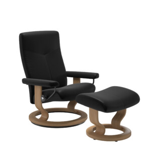 Stressless Dover Classic stol m/skammel - Sort