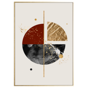 Golden Piece 50x70 cm. Print på MDF