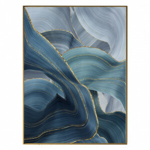 Blue Art 50x70 cm. Print med metalramme