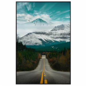 Dark Road 60x90 cm. Print på MDF