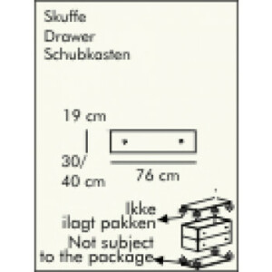 ABC Reoler - Classic Skuffe 19 x 76 x 40 cm.