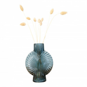 Vase i blå glas 7x15,5x20,5cm