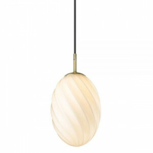 Twist Pendel Egg Ø15 Opal / Messing