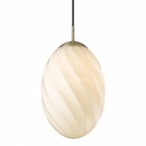 Twist Pendel Egg Ø25 Opal / Messing