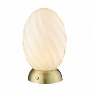 Twist Bordlampe Egg Ø15 Opal / Messing