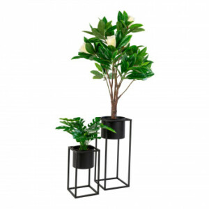 Marla 2 blomsterstandere i sort