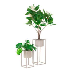 Marla 2 blomsterstandere i belgie-grå