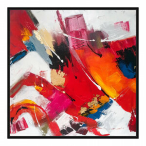 Maleri - Red Emotions 100x100 cm