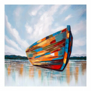 Maleri - Boat in Perspective 100x100 cm
