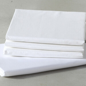 Kuvertlagen Satin Hvid 140x200 cm.