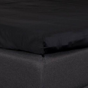 Kuvertlagen Satin Sort 140x200 cm.