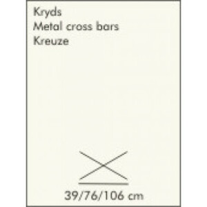 ABC Reoler - Classic Kryds til Hylder 76/80 x 40 cm.
