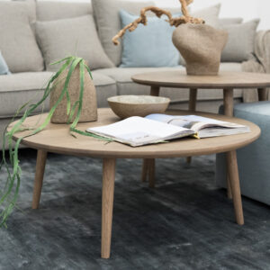 Santana Sofabord, Ø 88 H 34 cm, Natur Olie