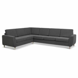 Wendy set 7 corner, austin fabric, anthracite/natural