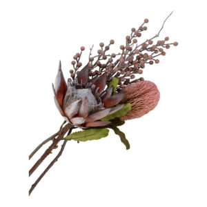 King protea buket, kunstig blomster, rosa mix 74cm