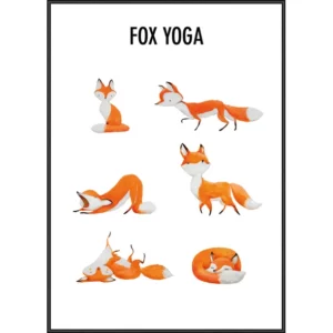 Fox Yoga 40x50cm