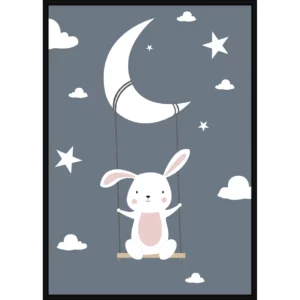 Rabbit On a Swing 30x40 cm