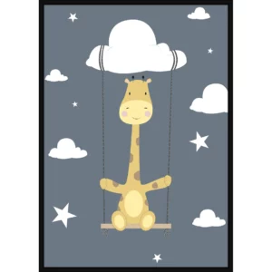Giraffe On a Swing 30x40 cm