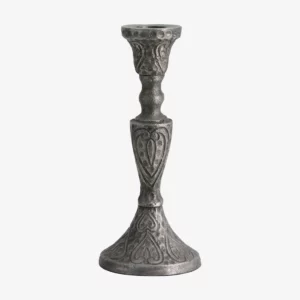 BALTA lysestage, højde 18 cm, farve antik sølv.