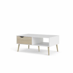 Oslo Sofabord Hvid/Eg