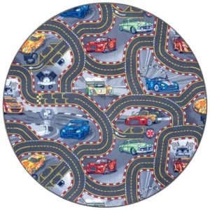 Play Tæppe Kidsrace – Grå Ø133 cm.