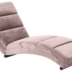 Slinky chaiselong, Vic stof dusty rose 18, Stel mat sort pulverlakeret stål, med horisontal syning