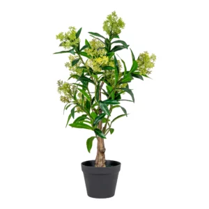 Skimmia Træ Kunstig plante, grøn H:75 cm