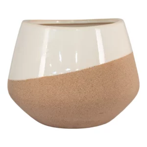 Urtepotte Urtepotte, keramik, beige/brun, rund, ø20,5x15 cm