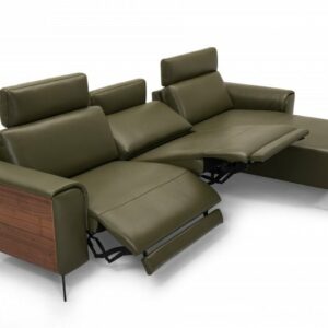 Hjort Knudsen Funktions-sofa med Sleepfunction. Semianilinelæder Hunter Green
