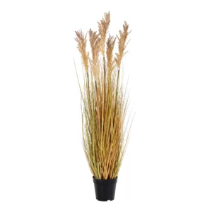 Sorghum Grass Kunstig plante, natur H:110 cm