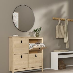 Madrid Skoskab m/4 klaplåger (Hickory)