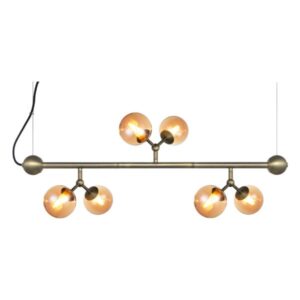 Atom horizontal chandelier (SMALL) – amber