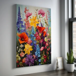 Lærredstryk - Summer Flowers 60x80cm