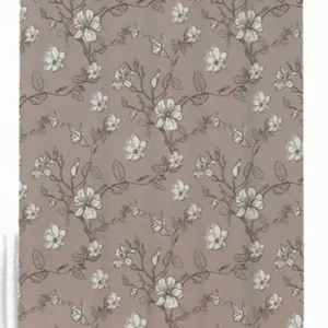 Badeforhæng - 180x180 cm - Rosa med blomster - Bruseforhæng klar til ophæng