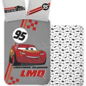 Cars junior sengetøj - 100x140 cm - Cars - Lynet Mc Queen sengesæt - 100% bomuld