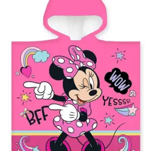 Badeponcho - Børnehåndklæde - 50x100 cm - Minnie Mouse BFF - 100% Bomuld