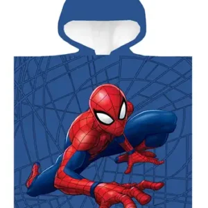 Badeponcho - Spiderman - 100% Bomulds børnehåndklæde - 50x100 cm -