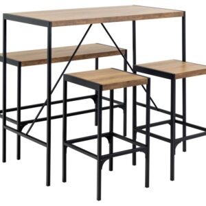 Bahamas rektangulær barbordssæt, Mål: 120x60x105 cm