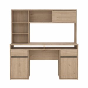 Function Plus Skrivebord med overreol, jackson hickory