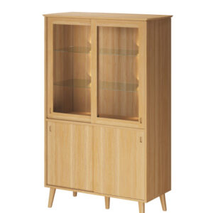 CASØ 120 Vitrine 115x185x45 cm, eg / naturolie