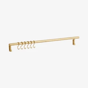 Malo Hylde m/6 stk. kroge - messing