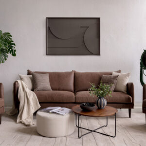 Burhéns - 3 pers sofa, vintage brown semianiline