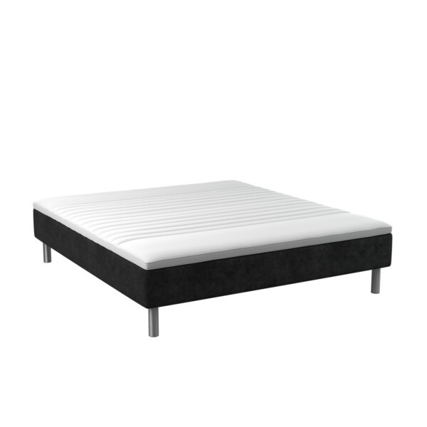 Karma Classic Boxmadras 120×200 cm. Antracit Betræk m/40 mm. Latex Topmadras og Sengeben X-Fast (2025)