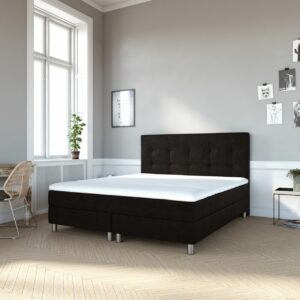 Karma Classic Kontinentalseng 180x200 cm. Antracit Betræk m/40 mm. Latex Topmadras og Sengeben Fast/x-fast (2025)