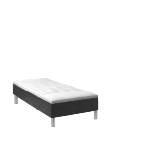 Karma Classic Boxmadras 90×200 cm. Antracit Betræk m/40 mm. Latex Topmadras og Sengeben Fast (2025)