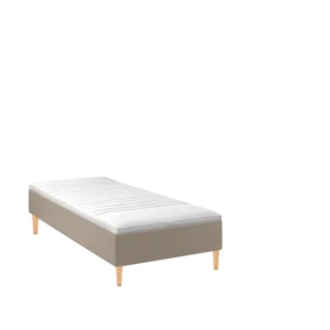 Karma Classic Boxmadras 90×200 cm. Sand Betræk m/40 mm. Latex Topmadras og Sengeben Fast (2025)