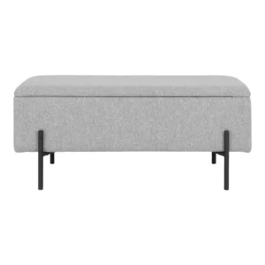 Watford Bænk med opbevaring, lysegrå 95x36,5x43 cm, HN1275